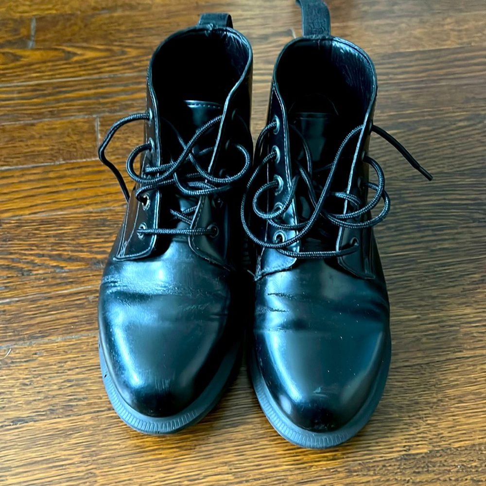 Classic Black Women's Lace-Up Boots